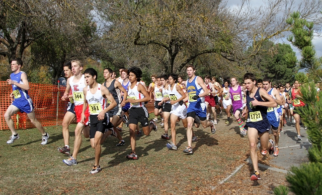 2009 CIF XC Boys D4-015.JPG - 2009 California CIF Cross Country Championships, Woodward Park, Fresno, California